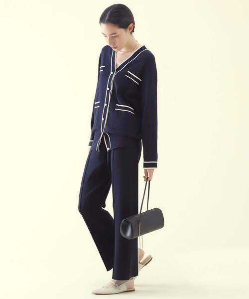 martinique（マルティニーク）の「martinique/コンパクトレーヨンカーディガン（カーディガン/ボレロ・レディース・ホワイト系その他/ダークネイビー・FREE）」の11枚目の写真