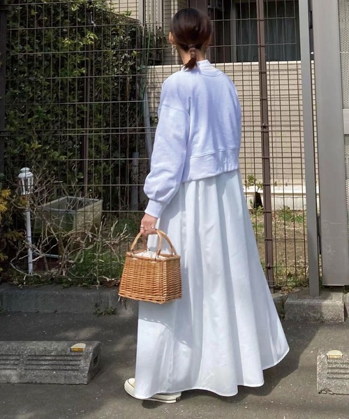 CORNERSbyKRボリュームスリーブストライプシャツワンピース