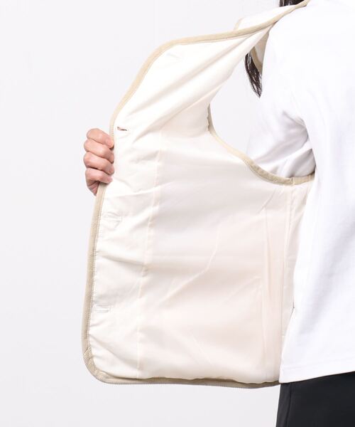 Samansa Mos2（サマンサ モスモス）の「中綿キルトベスト（ベスト・レディース・ブラック/オフホワイト/チャコール・ﾌﾘ-）」の6枚目の写真