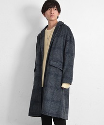 MinoriTY | チェスターコート オーバーサイズ チェック柄 ロングコート 春服 冬服(チェスターコート)