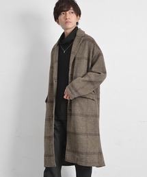 チェスターコート オーバーサイズ チェック柄 ロングコート 春服 冬服