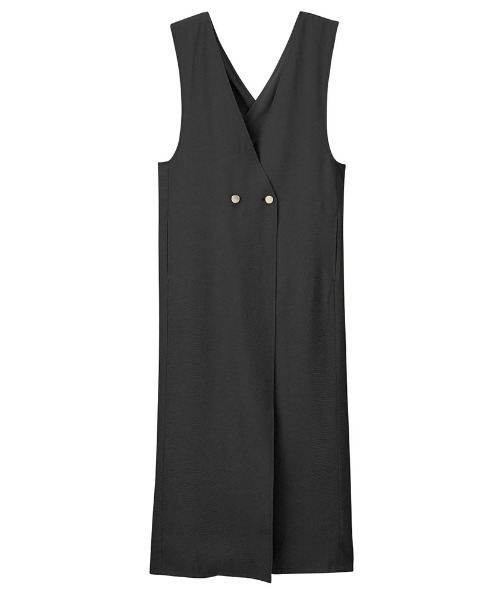 GeeRA(ジーラ)の「金ボタンジャンパースカート(ジャンパースカート・レディース・ベージュ/ブラック・MEDIUM/LARGE/X-LARGE/XX-LARGE)」の3枚目の写真