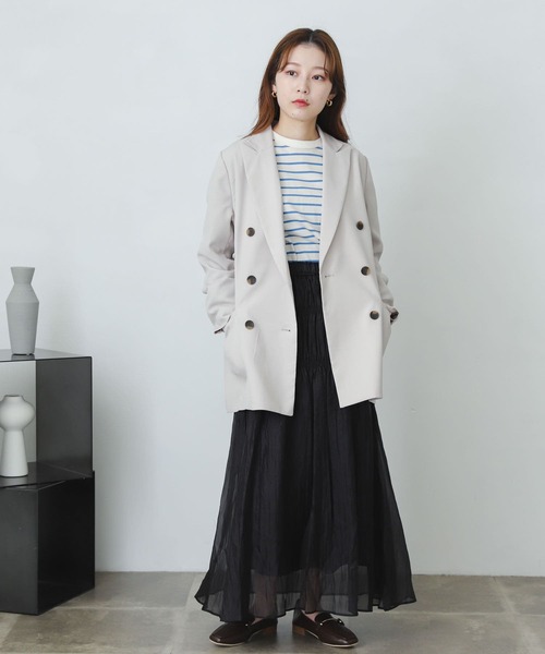 SENSE OF PLACE by URBAN RESEARCH（センスオブプレイスバイアーバンリサーチ）の「シアーワッシャーシャーリングスカート（スカート・レディース・ブラック/パープル/ベージュ・ONE）」の19枚目の写真