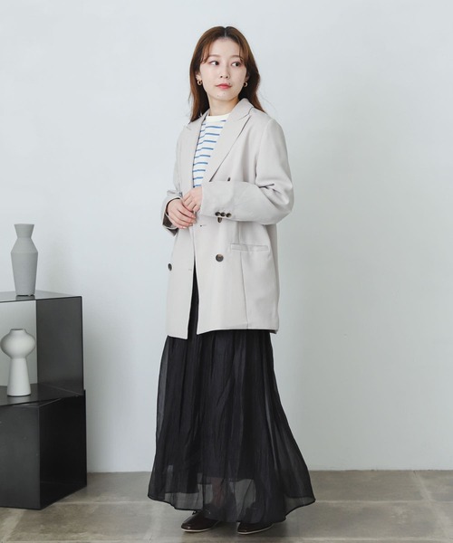 SENSE OF PLACE by URBAN RESEARCH（センスオブプレイスバイアーバンリサーチ）の「シアーワッシャーシャーリングスカート（スカート・レディース・ブラック/パープル/ベージュ・ONE）」の22枚目の写真