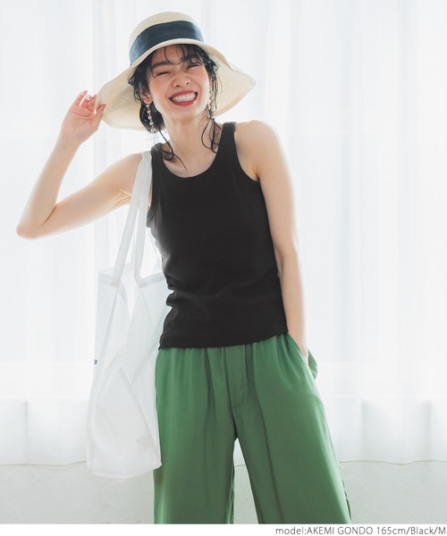 coca（coca）（コカ）の「OUT BRA アメリカンスリーブカップ付きタンク（タンクトップ・レディース・ホワイト/チャコールグレー/ブラック/その他/ベージュ/レッド/ブラウン/グリーン/ピンク/カーキ・S/M/L）」の11枚目の写真