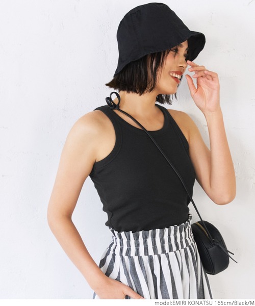 coca（coca）（コカ）の「OUT BRA アメリカンスリーブカップ付きタンク（タンクトップ・レディース・ホワイト/チャコールグレー/ブラック/その他/ベージュ/レッド/ブラウン/グリーン/ピンク/カーキ・S/M/L）」の13枚目の写真