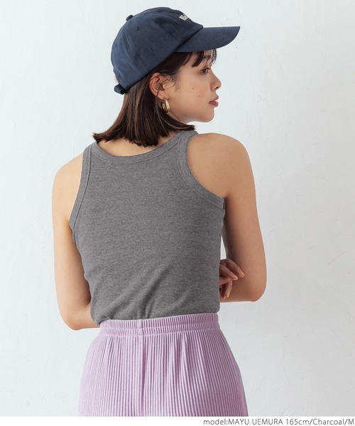 coca（coca）（コカ）の「OUT BRA アメリカンスリーブカップ付きタンク（タンクトップ・レディース・ホワイト/チャコールグレー/ブラック/その他/ベージュ/レッド/ブラウン/グリーン/ピンク/カーキ・S/M/L）」の15枚目の写真