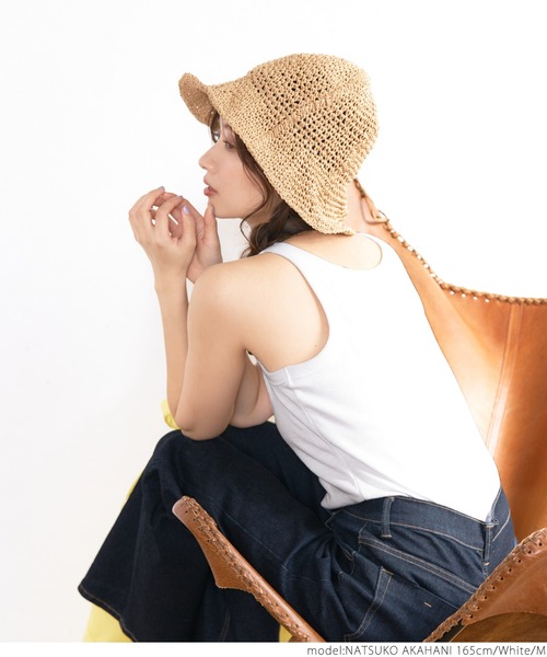 coca（coca）（コカ）の「OUT BRA アメリカンスリーブカップ付きタンク（タンクトップ・レディース・ホワイト/チャコールグレー/ブラック/その他/ベージュ/レッド/ブラウン/グリーン/ピンク/カーキ・S/M/L）」の18枚目の写真