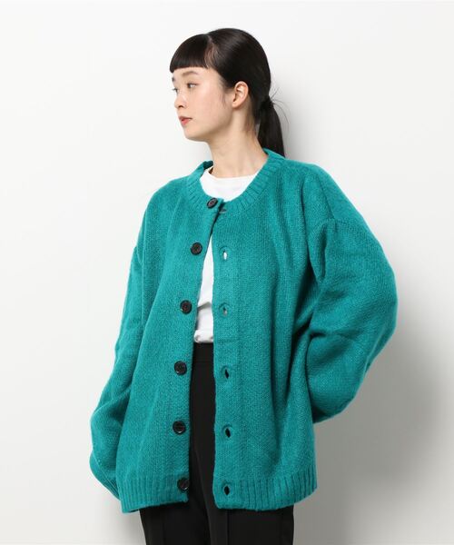 【セール】《Bling Leads》5ゲージモヘアタッチ ビッグ クルーネックカーディガン（カーディガン/ボレロ）｜Bling Leads（ブリングリーズ）