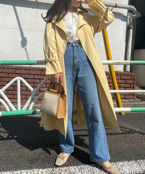 INGNI（イング）の「ハイウエストデニムパンツ（デニムパンツ・レディース・アイボリー/ブルー系その他3/グレー/レッド/グリーン・FREE）」の14枚目の写真