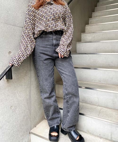 INGNI（イング）の「ハイウエストデニムパンツ（デニムパンツ・レディース・アイボリー/ブルー系その他3/グレー/レッド/グリーン・FREE）」の16枚目の写真