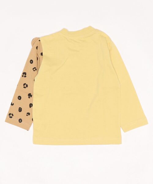 ACOBA（ACOBA）の「袖ヒョウ耳はみ出し長袖Ｔシャツ（Tシャツ/カットソー・キッズ・ホワイト/イエロー・100/110/120/80/130/95/90）」の3枚目の写真