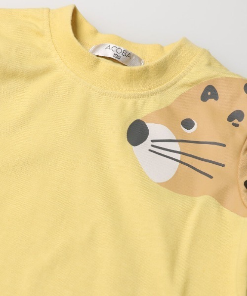 ACOBA（ACOBA）の「袖ヒョウ耳はみ出し長袖Ｔシャツ（Tシャツ/カットソー・キッズ・ホワイト/イエロー・100/110/120/80/130/95/90）」の4枚目の写真