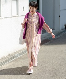 URBAN RESEARCH DOORS（アーバンリサーチドアーズ）の「ストライプAラインシャツワンピース（ワンピース）」