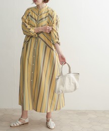 URBAN RESEARCH DOORS | ストライプAラインシャツワンピース(ワンピース)