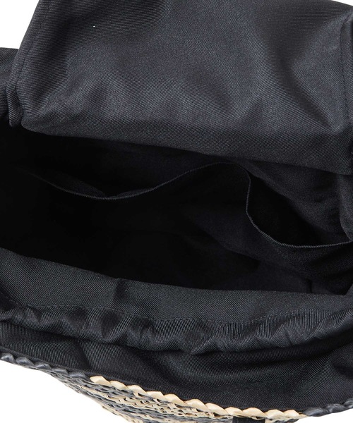 ROPE' PICNIC（ロペピクニック）の「バイヤスチェック巾着付きバスケットバッグ（かごバッグ・レディース・ブラック系その他・FREE）」の8枚目の写真