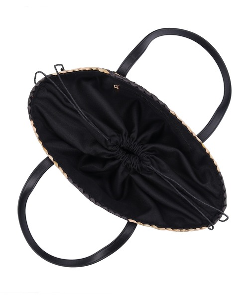 ROPE' PICNIC（ロペピクニック）の「バイヤスチェック巾着付きバスケットバッグ（かごバッグ・レディース・ブラック系その他・FREE）」の22枚目の写真