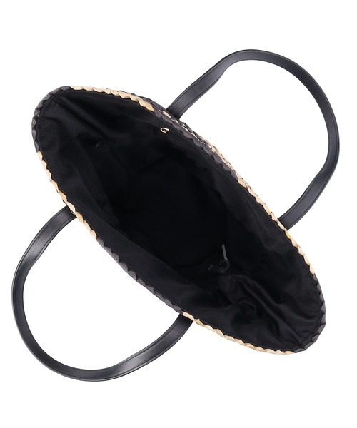 ROPE' PICNIC（ロペピクニック）の「バイヤスチェック巾着付きバスケットバッグ（かごバッグ・レディース・ブラック系その他・FREE）」の20枚目の写真