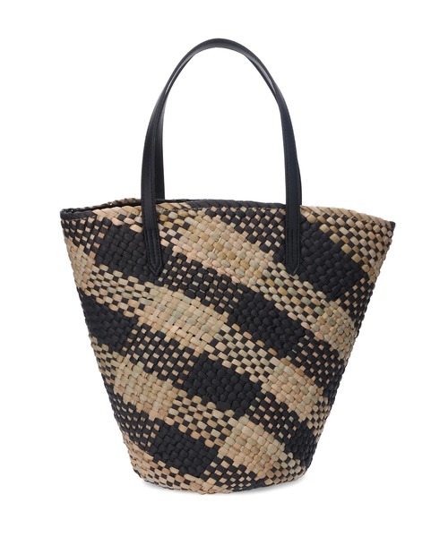 ROPE' PICNIC（ロペピクニック）の「バイヤスチェック巾着付きバスケットバッグ（かごバッグ・レディース・ブラック系その他・FREE）」の18枚目の写真