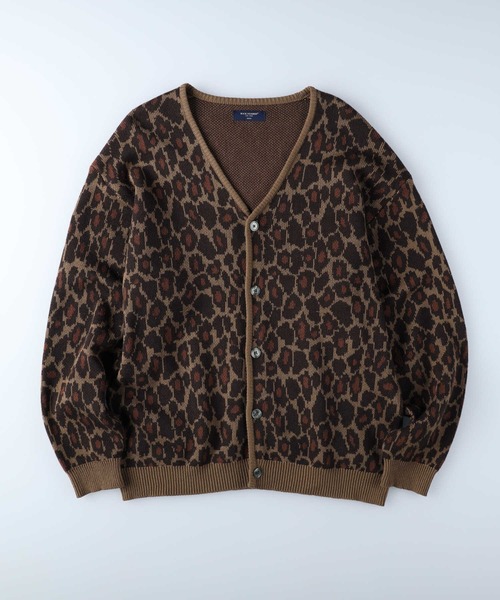 BACK NUMBER（バックナンバー）の「【BACK NUMBER】レオパードカーディガン（カーディガン/ボレロ・メンズ・ダークグレー/ダークベージュ・M/L/XL）」の13枚目の写真
