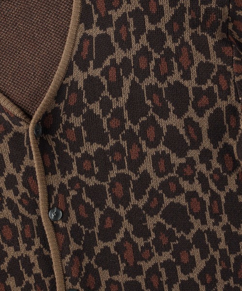 BACK NUMBER（バックナンバー）の「【BACK NUMBER】レオパードカーディガン（カーディガン/ボレロ・メンズ・ダークグレー/ダークベージュ・M/L/XL）」の15枚目の写真