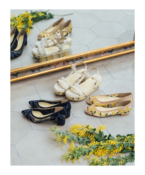 【FlowerCollection】ミモザパンプス