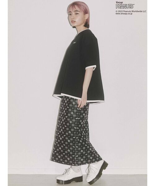 merry jenny（メリージェニー）の「PEANUTS snoopy Big Tee（Tシャツ/カットソー・レディース・オフホワイト/ブラック・FREE）」の8枚目の写真