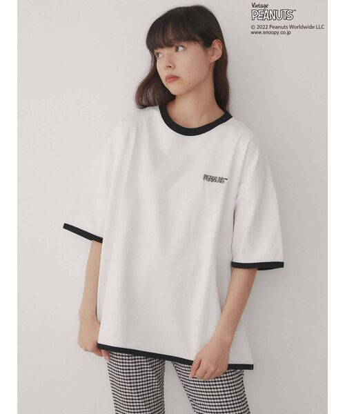 merry jenny（メリージェニー）の「PEANUTS snoopy Big Tee（Tシャツ/カットソー・レディース・オフホワイト/ブラック・FREE）」の11枚目の写真