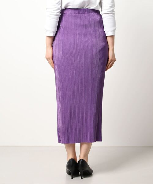 COLONY 2139（コロニートゥーワンスリーナイン）の「サテンミニプリーツスカート（スカート・レディース・グレイッシュベージュ/モカ/ブラック/パープル・FREE）」の9枚目の写真