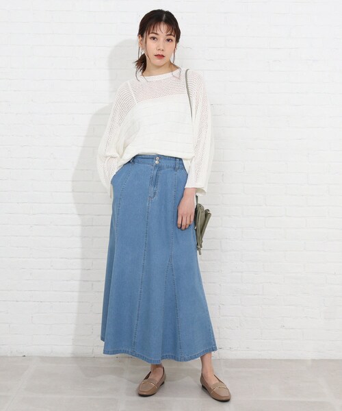 SHOO・LA・RUE（シューラルー）の「◆ツイルマーメイドスカート（スカート・レディース・ライトブルー/カーキ/グレー系その他/ライトベージュ/ネイビー・02/04/03）」の14枚目の写真