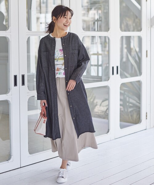 SHOO・LA・RUE（シューラルー）の「◆ツイルマーメイドスカート（スカート・レディース・ライトブルー/カーキ/グレー系その他/ライトベージュ/ネイビー・02/04/03）」の10枚目の写真