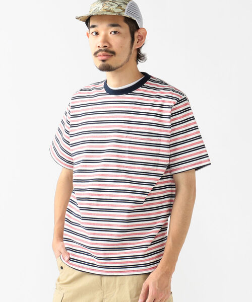 ブラウン ポケット付き Tシャツ United Athle Tシャツ ポケット付き ポケT レディース オーバー