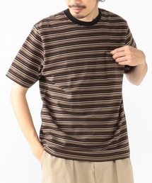 BEAMS PLUS | BEAMS PLUS / マルチカラー ボーダー ポケットTシャツ(Tシャツ/カットソー)