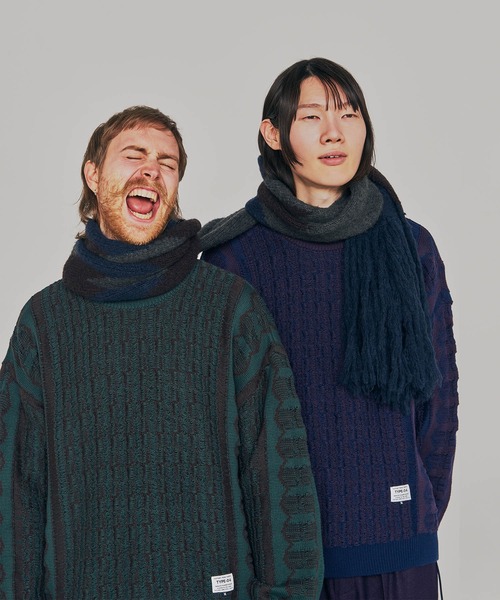 elephant TRIBAL fabrics(エレファントトライバルファブリックス)の「elephant TRIBAL fabrics Hybrid Knit(ニット/セーター・メンズ・ベージュ/グリーン/パープル・SMALL/MEDIUM)」の11枚目の写真