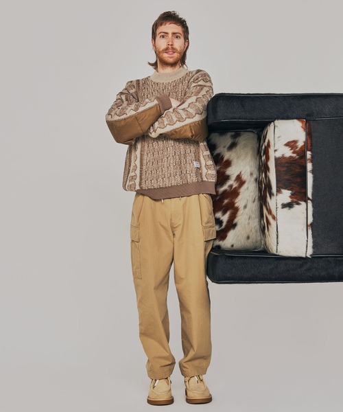 elephant TRIBAL fabrics(エレファントトライバルファブリックス)の「elephant TRIBAL fabrics Hybrid Knit(ニット/セーター・メンズ・ベージュ/グリーン/パープル・SMALL/MEDIUM)」の10枚目の写真