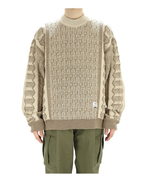elephant TRIBAL fabrics(エレファントトライバルファブリックス)の「elephant TRIBAL fabrics Hybrid Knit(ニット/セーター・メンズ・ベージュ/グリーン/パープル・SMALL/MEDIUM)」の13枚目の写真