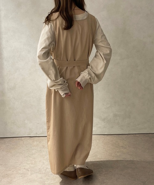 apres jour clair（アプレジュールクレア）の「【apres jour clair】２WAYロングジレワンピース【ZOZOTOWN限定アイテム】（ワンピース・レディース・ライトベージュ/ベージュ・フリー/X-LARGE）」の19枚目の写真
