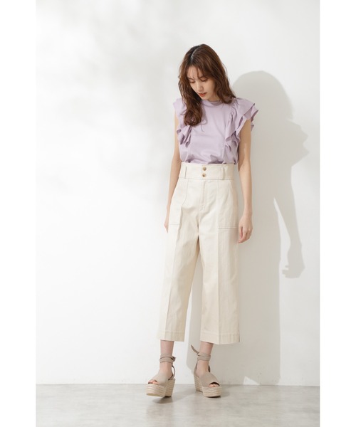 JILL STUART（ジルスチュアート）の「◆クラインジャージーカットソー（Tシャツ/カットソー・レディース・ホワイト/ネイビー/ピンク・FREE）」の21枚目の写真