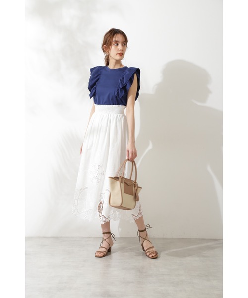 JILL STUART（ジルスチュアート）の「◆クラインジャージーカットソー（Tシャツ/カットソー・レディース・ホワイト/ネイビー/ピンク・FREE）」の14枚目の写真