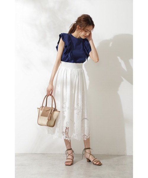 JILL STUART（ジルスチュアート）の「◆クラインジャージーカットソー（Tシャツ/カットソー・レディース・ホワイト/ネイビー/ピンク・FREE）」の19枚目の写真