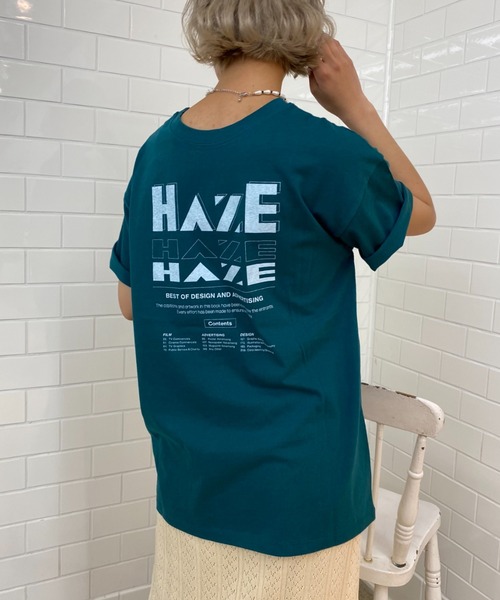 CIAOPANIC（チャオパニック）の「両面デザインプリント、HAZE Tee（Tシャツ/カットソー・レディース・オフホワイト/イエロー/グリーン・FREE）」の2枚目の写真
