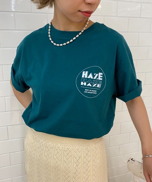 CIAOPANIC（チャオパニック）の「両面デザインプリント、HAZE Tee（Tシャツ/カットソー・レディース・オフホワイト/イエロー/グリーン・FREE）」の11枚目の写真