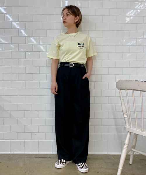 CIAOPANIC（チャオパニック）の「両面デザインプリント、HAZE Tee（Tシャツ/カットソー・レディース・オフホワイト/イエロー/グリーン・FREE）」の21枚目の写真