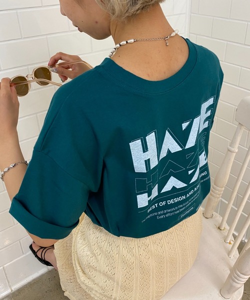 CIAOPANIC（チャオパニック）の「両面デザインプリント、HAZE Tee（Tシャツ/カットソー・レディース・オフホワイト/イエロー/グリーン・FREE）」の13枚目の写真