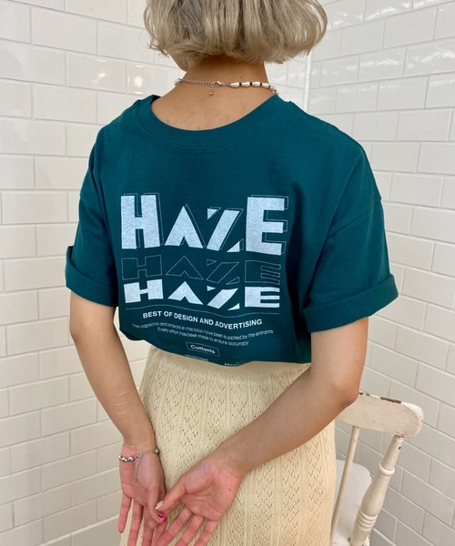 CIAOPANIC（チャオパニック）の「両面デザインプリント、HAZE Tee（Tシャツ/カットソー・レディース・オフホワイト/イエロー/グリーン・FREE）」の12枚目の写真