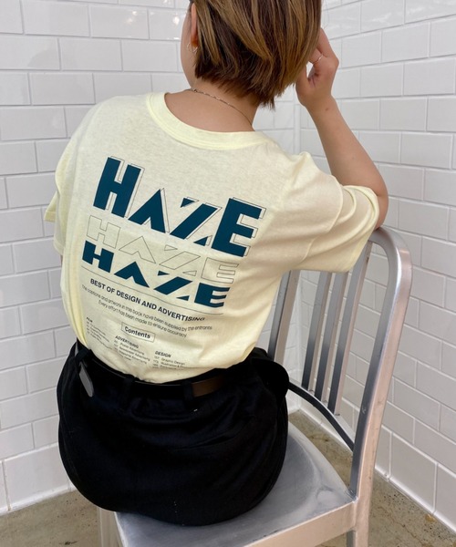 CIAOPANIC（チャオパニック）の「両面デザインプリント、HAZE Tee（Tシャツ/カットソー・レディース・オフホワイト/イエロー/グリーン・FREE）」の18枚目の写真