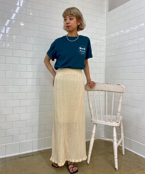 CIAOPANIC（チャオパニック）の「両面デザインプリント、HAZE Tee（Tシャツ/カットソー・レディース・オフホワイト/イエロー/グリーン・FREE）」の15枚目の写真