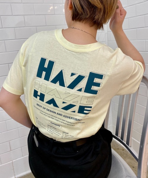 CIAOPANIC（チャオパニック）の「両面デザインプリント、HAZE Tee（Tシャツ/カットソー・レディース・オフホワイト/イエロー/グリーン・FREE）」の19枚目の写真