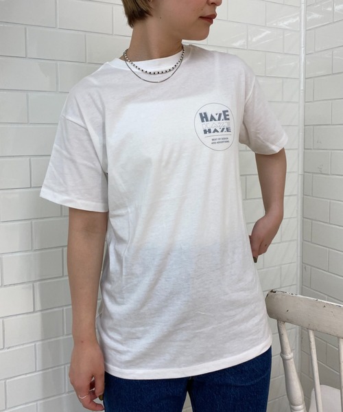 CIAOPANIC（チャオパニック）の「両面デザインプリント、HAZE Tee（Tシャツ/カットソー・レディース・オフホワイト/イエロー/グリーン・FREE）」の4枚目の写真