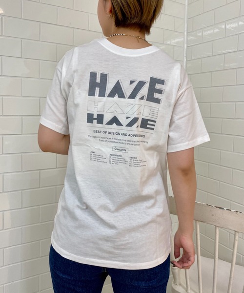 CIAOPANIC（チャオパニック）の「両面デザインプリント、HAZE Tee（Tシャツ/カットソー・レディース・オフホワイト/イエロー/グリーン・FREE）」の5枚目の写真